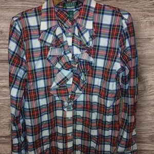 Lauren Ralph Lauren Colorful Plaid Cotton Shirt